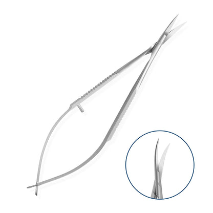 MicroEdge 12cm Precision Eyebrow and Cuticle Scissors with Spring Action