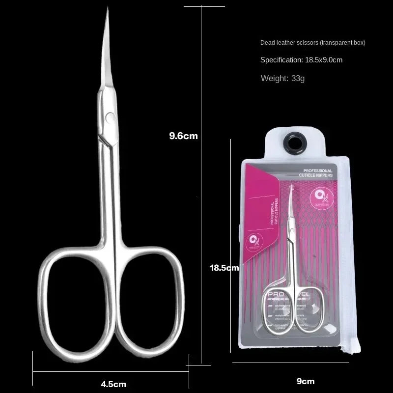 SharpEase Cuticle Scissors Tool – Stainless Steel Nipper for Dead Skin Removal