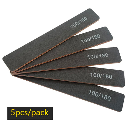 Half Moon Nail Files – 100/180 Grit File for Gel Polish & Manicures