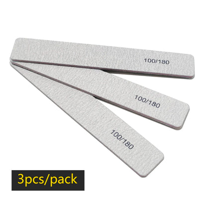 Half Moon Nail Files – 100/180 Grit File for Gel Polish & Manicures