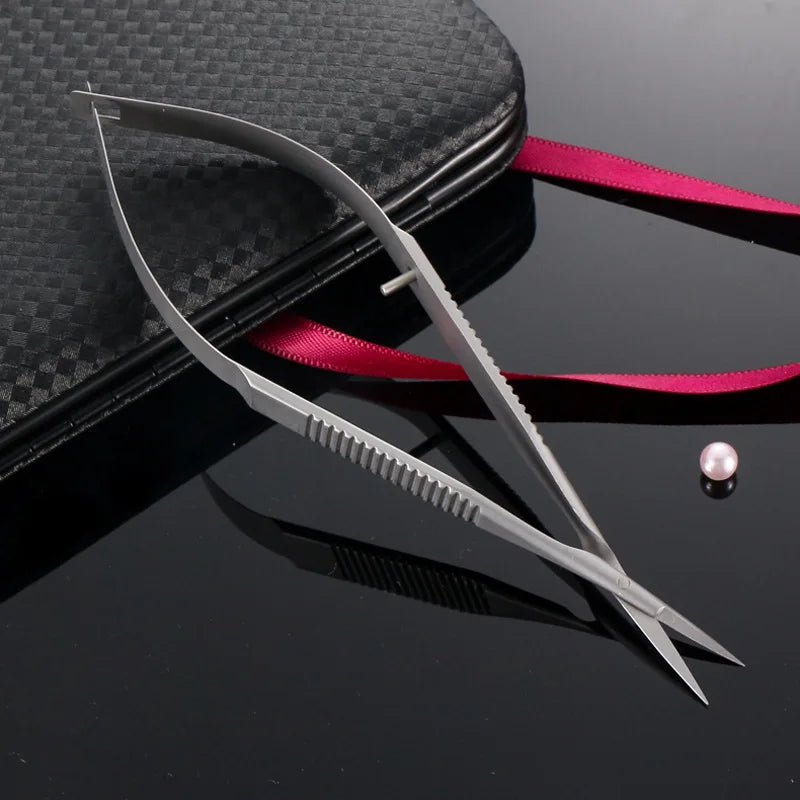 MicroEdge 12cm Precision Eyebrow and Cuticle Scissors with Spring Action