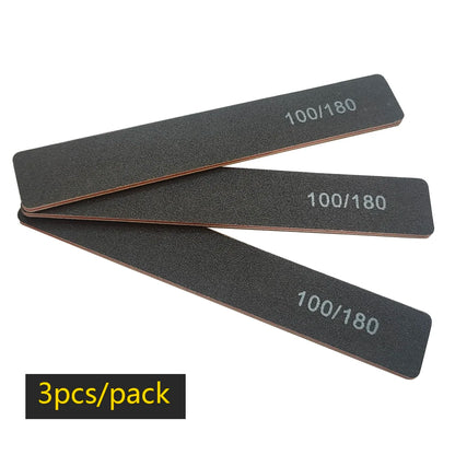 Half Moon Nail Files – 100/180 Grit File for Gel Polish & Manicures